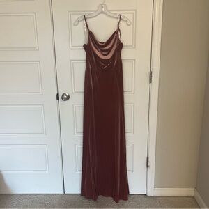 DB Studio Velvet Maxi Bridesmaid Dress | 8